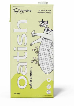 Buy Dancing Cow Oatish Extra Creamy - Plant Based Oat Drink 1 Ltr online for the best price of Rs. 299 in India only on Vvegano