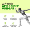 Auric Apple Cider Vinegar with Vitamins | ACV Tablets with Vitamin B6 & B12 in every tube | Weight Loss & Metabolism Benefits | Supports Digestion, Bloating Relief & Gut Health for Men and Women | Taste Only Green Apple, Not the Vinegar
