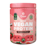 Origin Nutrition 100% Vegan Plant Protein Powder Strawberry Flavour with 25g Protein per serving, 290g