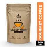 Auric Gourmet Coffee With Curcumin Rich Turmeric | Antioxidants | Unsweetened Coffee Powder | Homemade Turmeric Latte 100 Cups,200 Gm