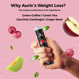 Auric Get Slim Effervescent | Power of Green Coffee, Green Tea, Grape Seed & Garcinia Cambogia | Weight Management for Men & Women | 20 Tablets