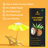 Auric Tender Coconut Water Energy Drink - No Added Sugar - Pack of 27