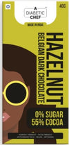 A DIABETIC CHEF - Hazelnut Belgian Dark Chocolate 40G