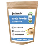 Buy Jus Amazin Organic Amla Powder 500g online for the best price of Rs. 449 in India only on Vvegano