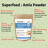 Buy Jus Amazin Organic Amla Powder 500g online for the best price of Rs. 449 in India only on Vvegano