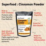Buy Jus Amazin Organic Cinnamon Powder 75g online for the best price of Rs. 199 in India only on Vvegano