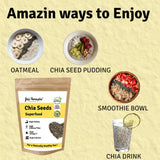 Buy Jus Amazin Organic Chia Seeds 500g online for the best price of Rs. 404 in India only on Vvegano