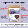 Buy Jus Amazin Organic Roasted Flax Seeds 250g online for the best price of Rs. 134 in India only on Vvegano