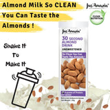Buy Jus Amazin 30-Second Almond Drink - Unsweetened (10X25g Sachets) | High Protein (6g per sachet) online for the best price of Rs. 535 in India only on Vvegano