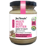 Buy Jus Amazin Crunchy Seed Butter Mixed Seeds, with Flax and Sunflower Seeds (125g) | 29% Protein | online for the best price of Rs. 269 in India only on Vvegano