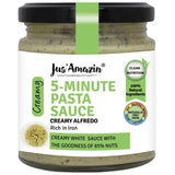 Buy Jus Amazin 5-Minute Pasta Sauce - Creamy Alfredo (200g) | Only 5 Ingredients | Zero Additives online for the best price of Rs. 535 in India only on Vvegano