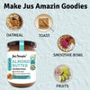 Buy Jus Amazin CRUNCHY Almond Butter - Unsweetened (500g) | Single Ingredient - 100% Almonds | online for the best price of Rs. 899 in India only on Vvegano