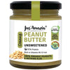 Buy Jus Amazin Creamy Organic Peanut Butter - Unsweetened (200g) | 31% Protein |Single Ingredient| online for the best price of Rs. 179 in India only on Vvegano