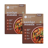 Buy Conscious Food Sambar Masala | Made from organic ingredients 200g Pack of 2 (100g X 2) online for the best price of Rs. 160 in India only on Vvegano