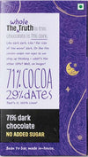 Buy The Whole Truth - 71% Dark Chocolate - (Pack of 2) - No Added Sugar - Sweetened Only with dates - 71% Cocoa - 29% Dates online for the best price of Rs. 318.4 in India only on Vvegano