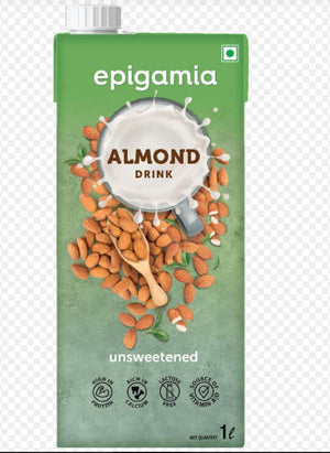 Buy Epigamia - Almond Drink 1Ltr Pack - Unsweetened online for the best price of Rs. 275 in India only on Vvegano