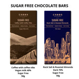 Buy Carra Sugar Free Chocolate | Coffee and Rock Salt & Roasted Almonds | 4 bars , 200g online for the best price of Rs. 796 in India only on Vvegano