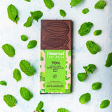 Buy Sugar Free Dark Chocolate 70%Cocoa with Mint | Vegan | No Added Sugar | Made with Stevia | 50g online for the best price of Rs. 495 in India only on Vvegano