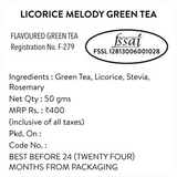 Buy Licorice Melody Green Tea - Champagne Gold Gift Caddy, 50 gm | 20 cups online for the best price of Rs. 400 in India only on Vvegano
