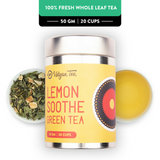 Buy Lemon Soothe Green Tea - Champagne Gold Gift Caddy, 50 gm | 20 cups online for the best price of Rs. 400 in India only on Vvegano
