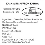 Buy Kashmiri Saffron Kahwa - Champagne Gold Gift Caddy, 50 gm | 20 cups online for the best price of Rs. 450 in India only on Vvegano