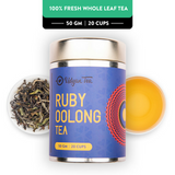 Buy Ruby Oolong Tea - Champagne Gold Gift Caddy, 50 gm | 20 cups online for the best price of Rs. 450 in India only on Vvegano