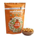 Buy Conscious Food Mirch Masala Makhana | Roasted | Clean label | Gluten Free | Preservative free | 130g Pack of 2 (65g X 2) online for the best price of Rs. 298 in India only on Vvegano